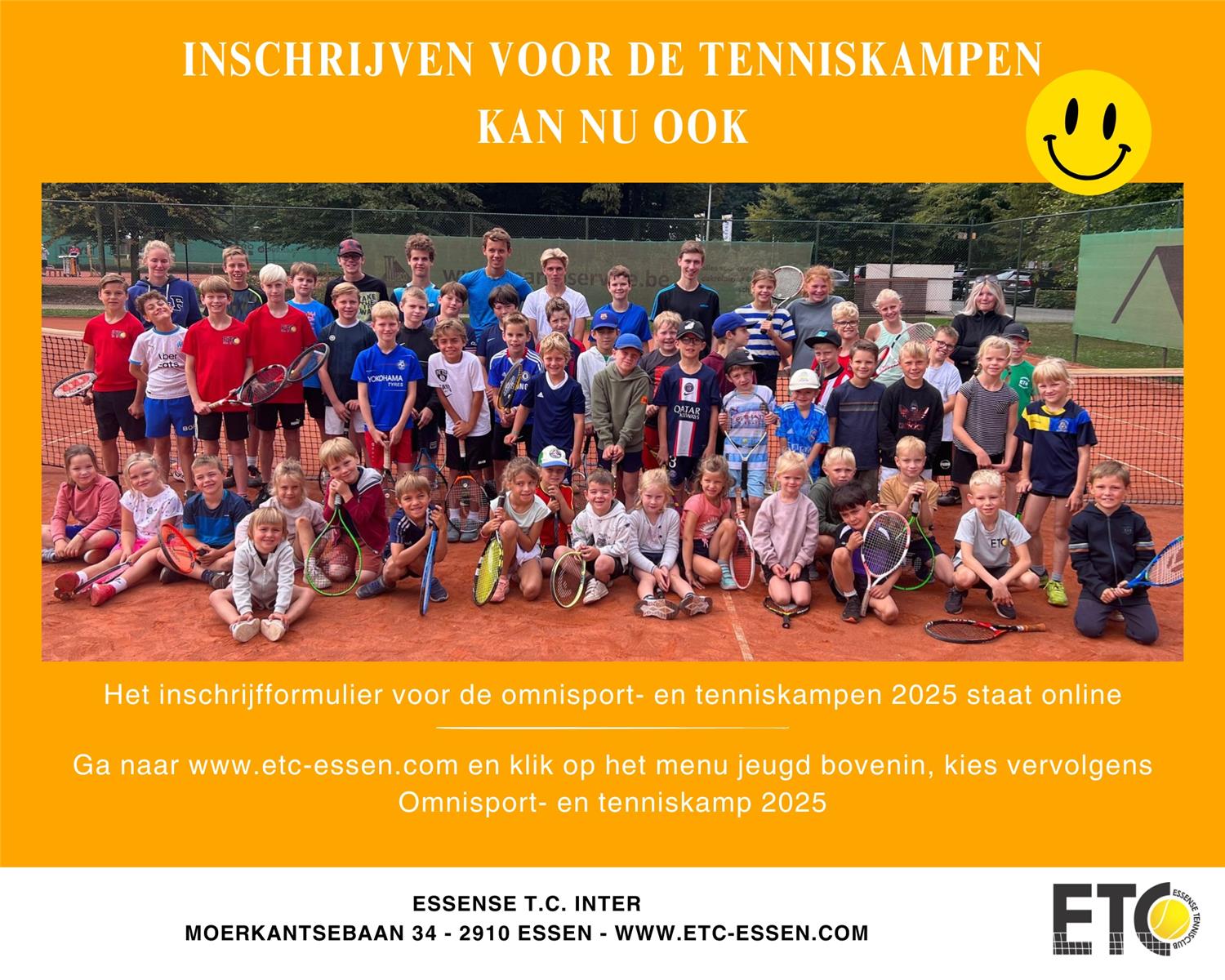 Inschrijven omnisport- en tenniskampen 2025